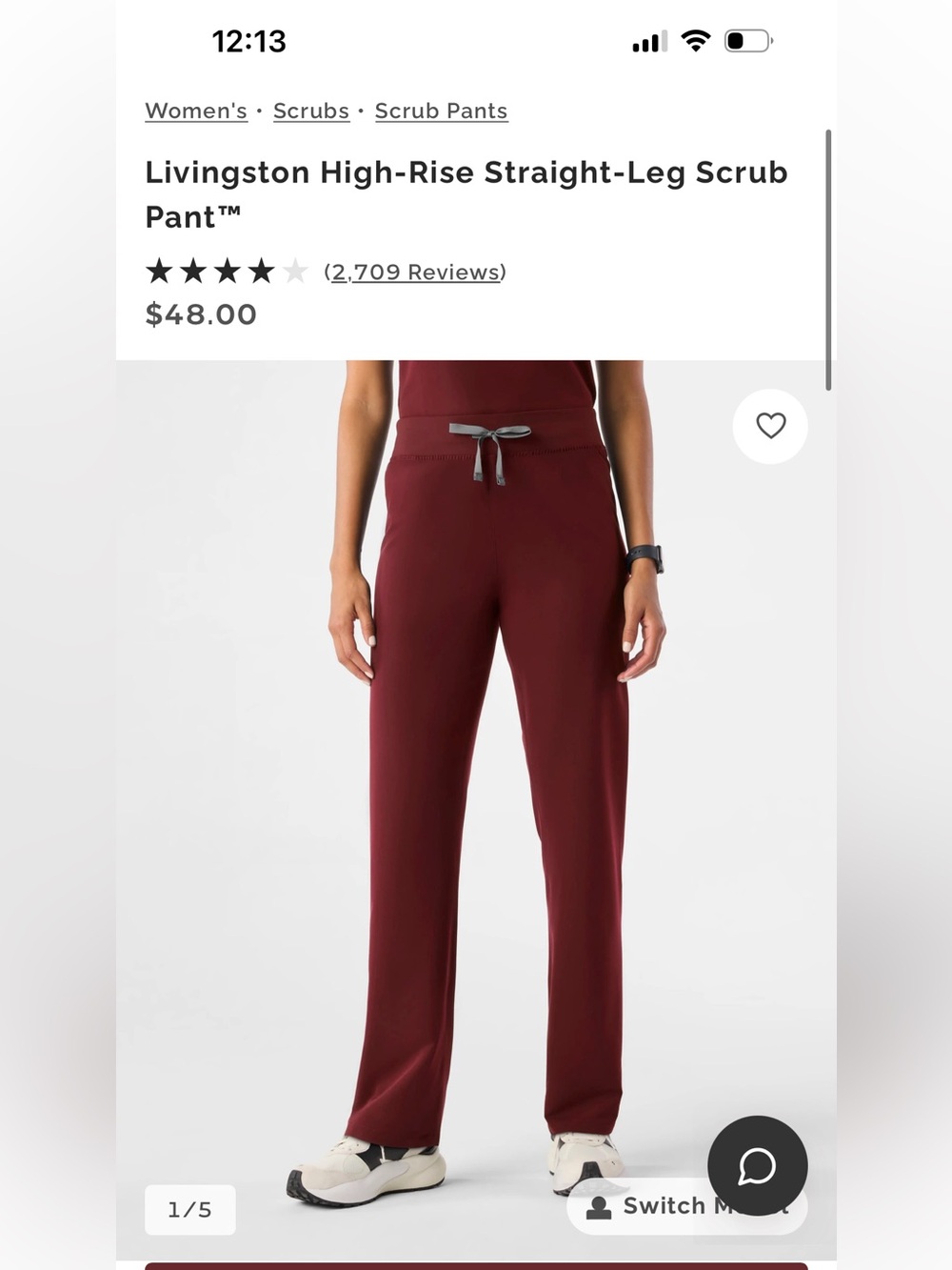 Figs Small Catarina Scrub Top and High Rise Livingston Scrub Bottoms